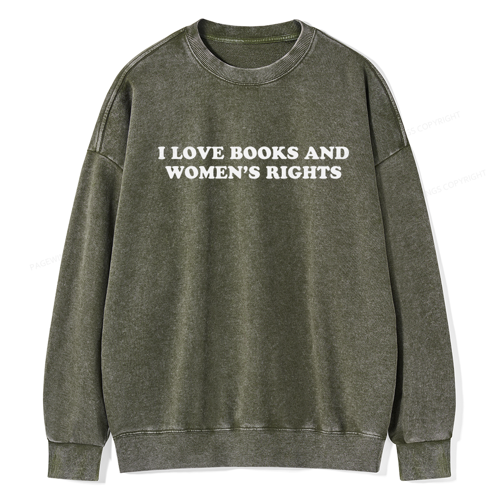 Pagewings Feminism Coquette Aesthetic Baby Unisex Washed Sweatshirt