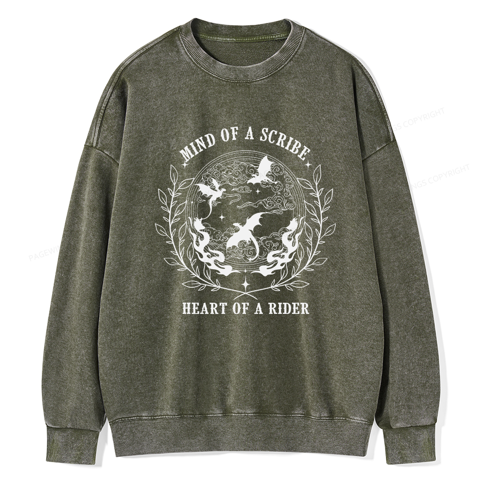 Pagewings Mind Of A Scribe Unisex Washed Sweatshirt