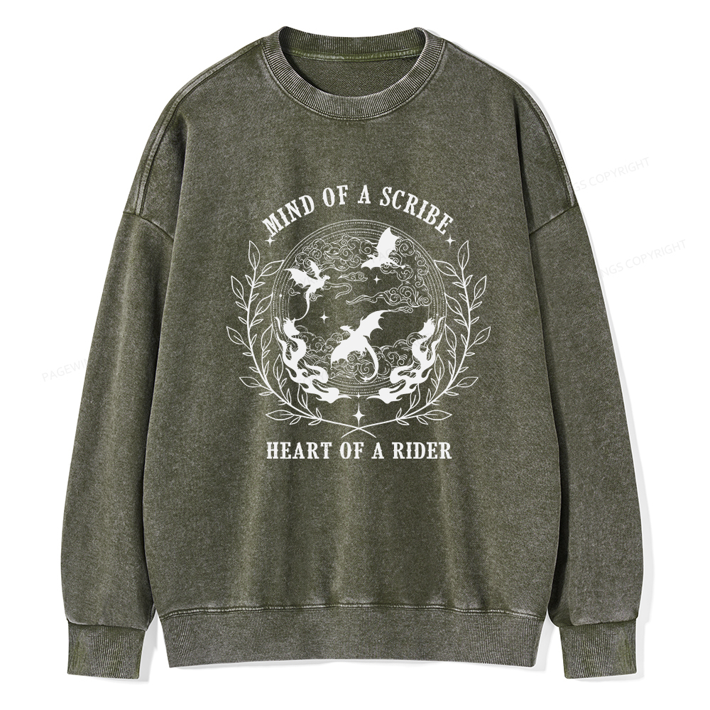 Pagewings Mind Of A Scribe Unisex Washed Sweatshirt
