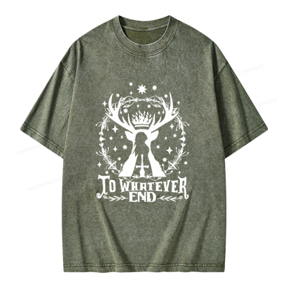 Pagewings To Whatever End Unisex Washed T-shirt