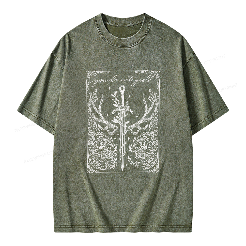 Pagewings You Do Not Yield Unisex Washed T-shirt
