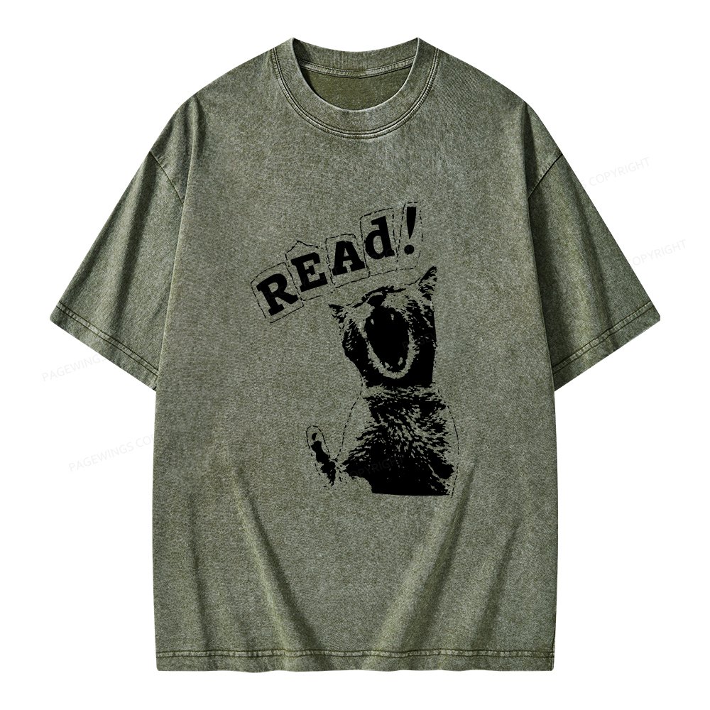 Pagewings Read Unisex Washed T-shirt