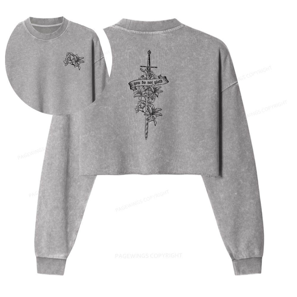 Pagewings You Do Not Yield Washed Crop Sweatshirt