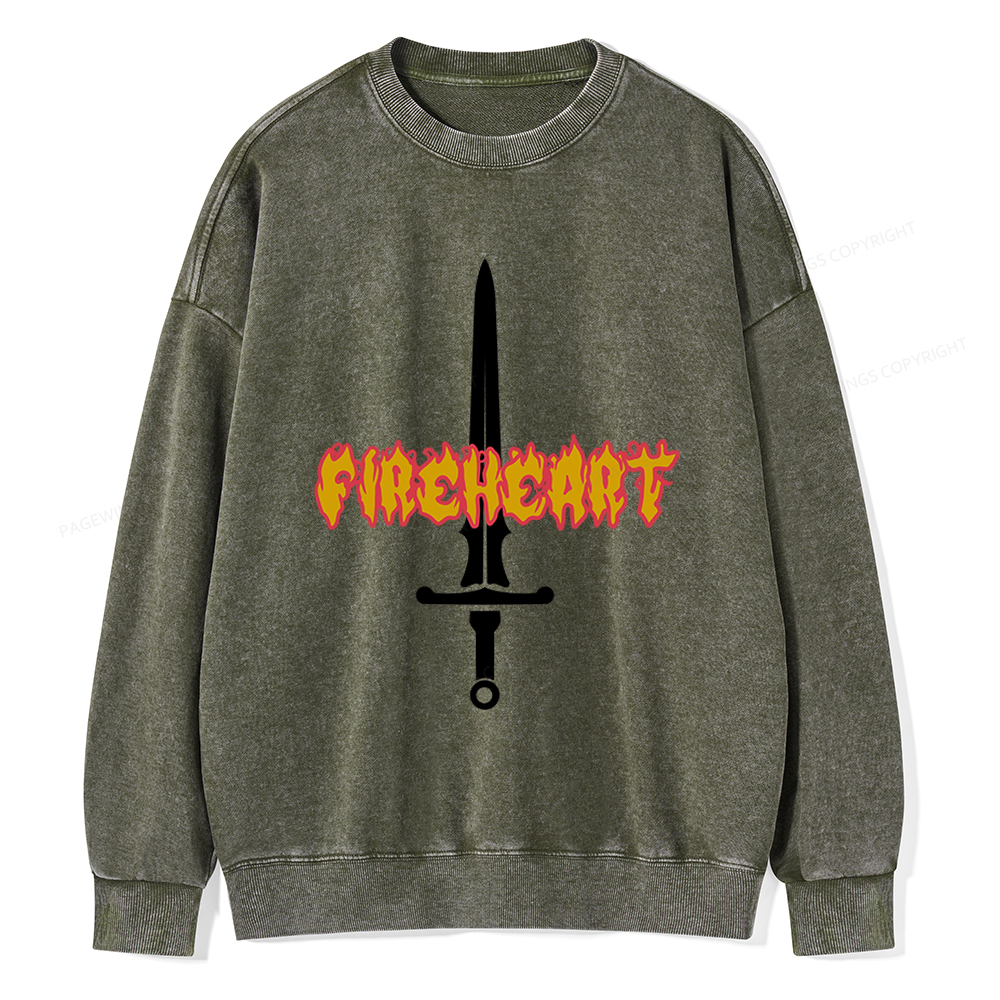 Pagewings Fireheart Aelin The Thirteen Unisex Washed Sweatshirt
