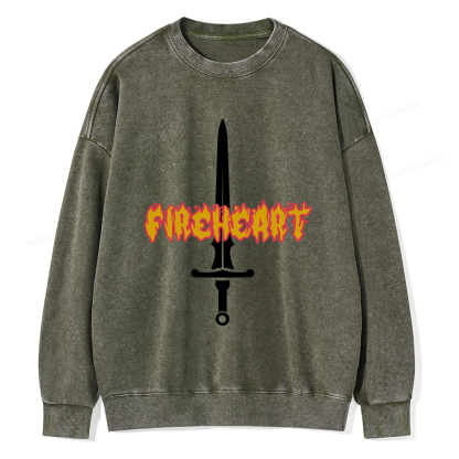 Pagewings Fireheart Aelin The Thirteen Unisex Washed Sweatshirt