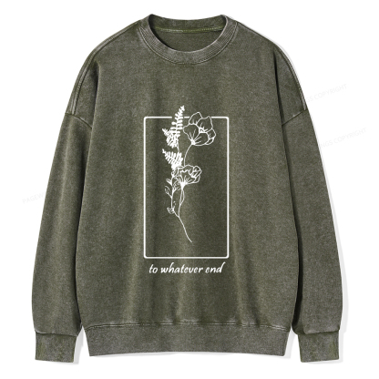 Pagewings Throne Of Glass Flower Aelin Quote Unisex Washed Sweatshirt
