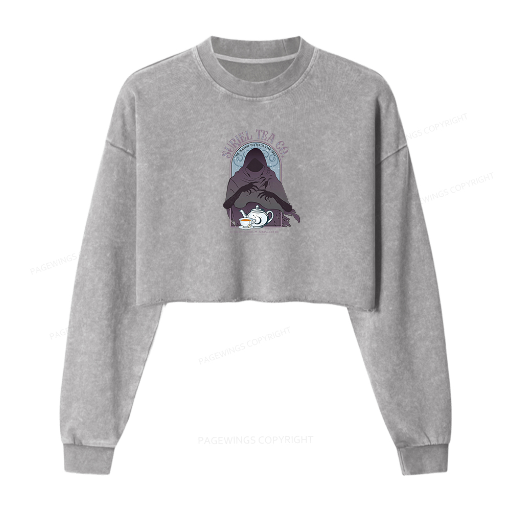 Pagewings Suriel Tea Co Washed Crop Sweatshirt