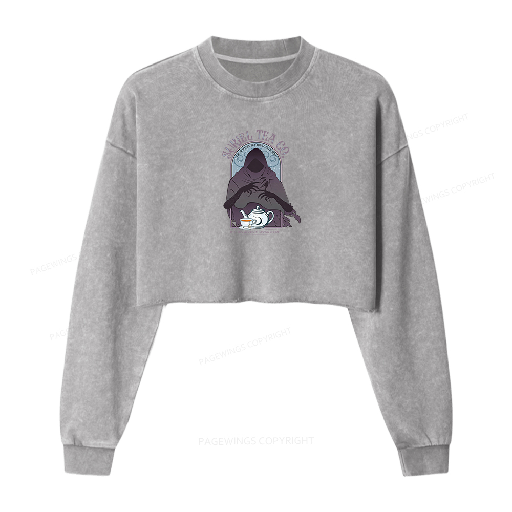 Pagewings Suriel Tea Co Washed Crop Sweatshirt