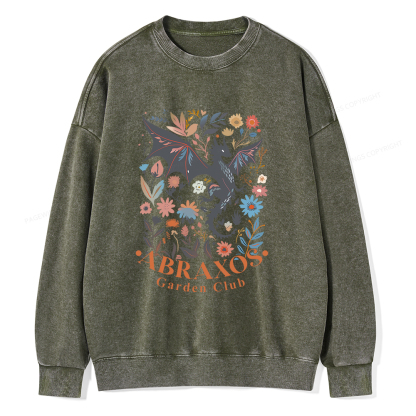 Pagewings Abraxos Flower Shirt Unisex Washed Sweatshirt