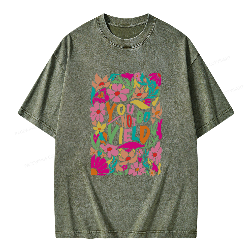 Pagewings You Do Not Yield Unisex Washed T-shirt