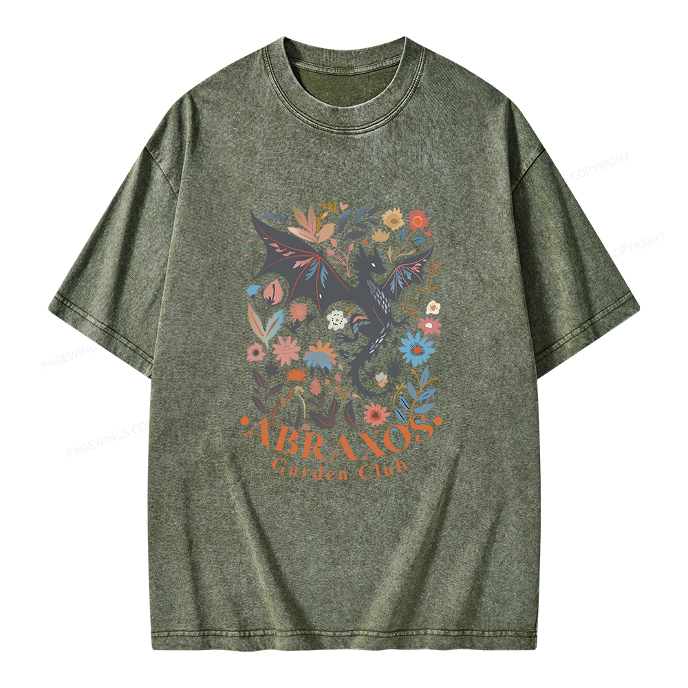 Pagewings Abraxos Flower Shirt Unisex Washed T-shirt