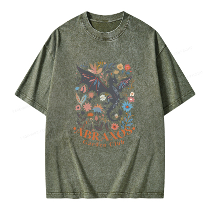 Pagewings Abraxos Flower Shirt Unisex Washed T-shirt