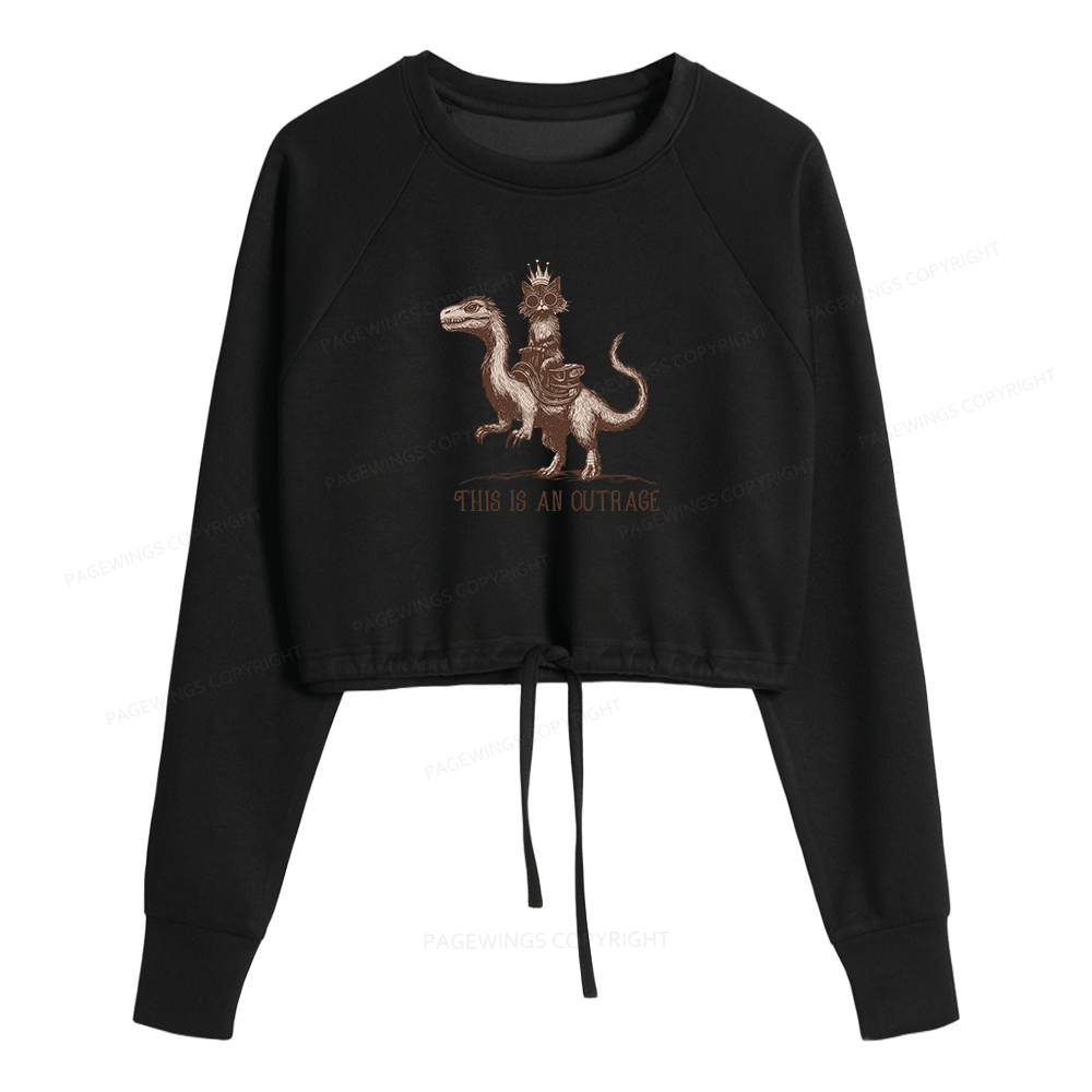 Pagewings Sci-Fi Book Lovers Women Cropped Sweatshirt 