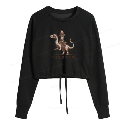 Pagewings Sci-Fi Book Lovers Women Cropped Sweatshirt 