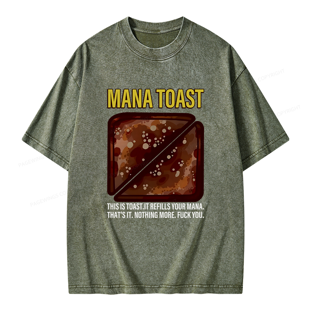Pagewings Mana Toast Unisex Washed T-shirt