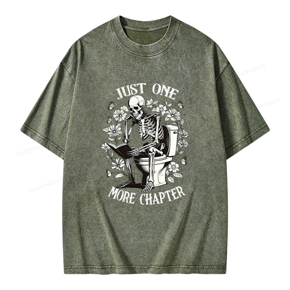Pagewings Just One More Chapter Unisex Washed T-shirt