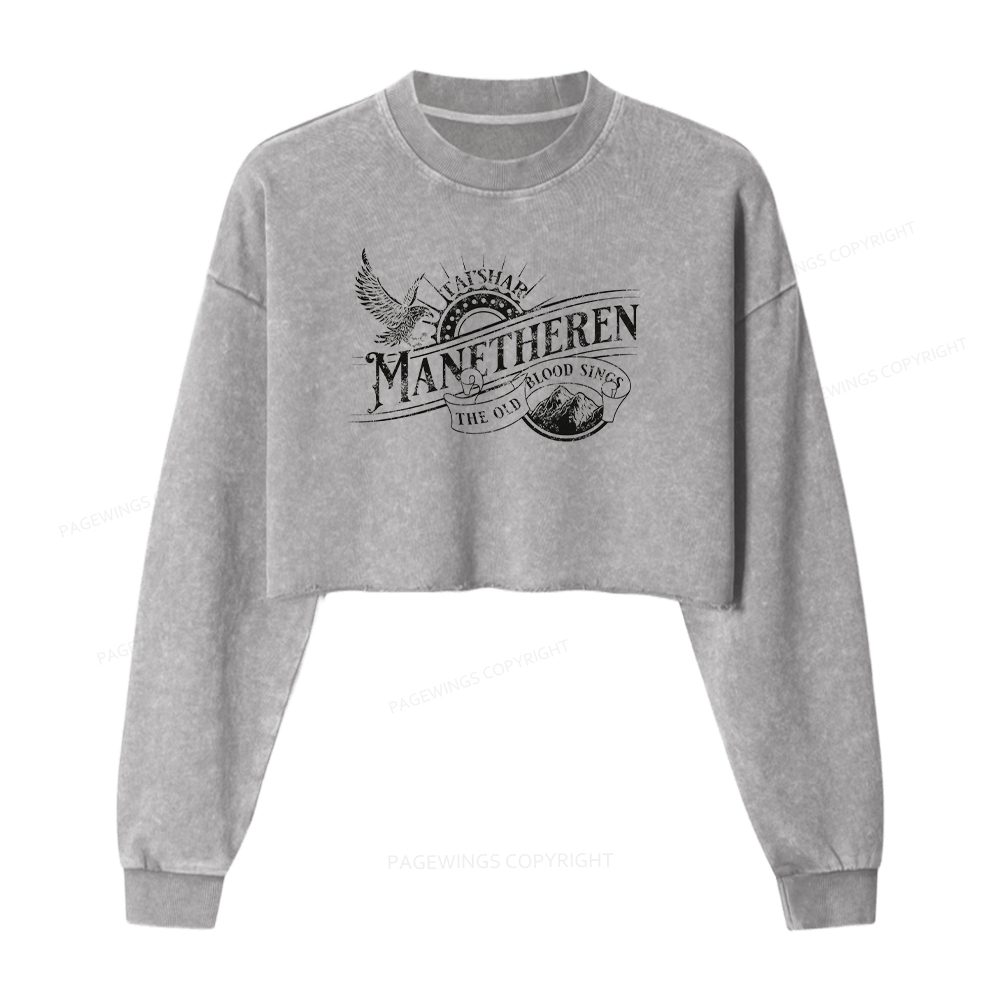 Pagewings Manetheren Washed Crop Sweatshirt