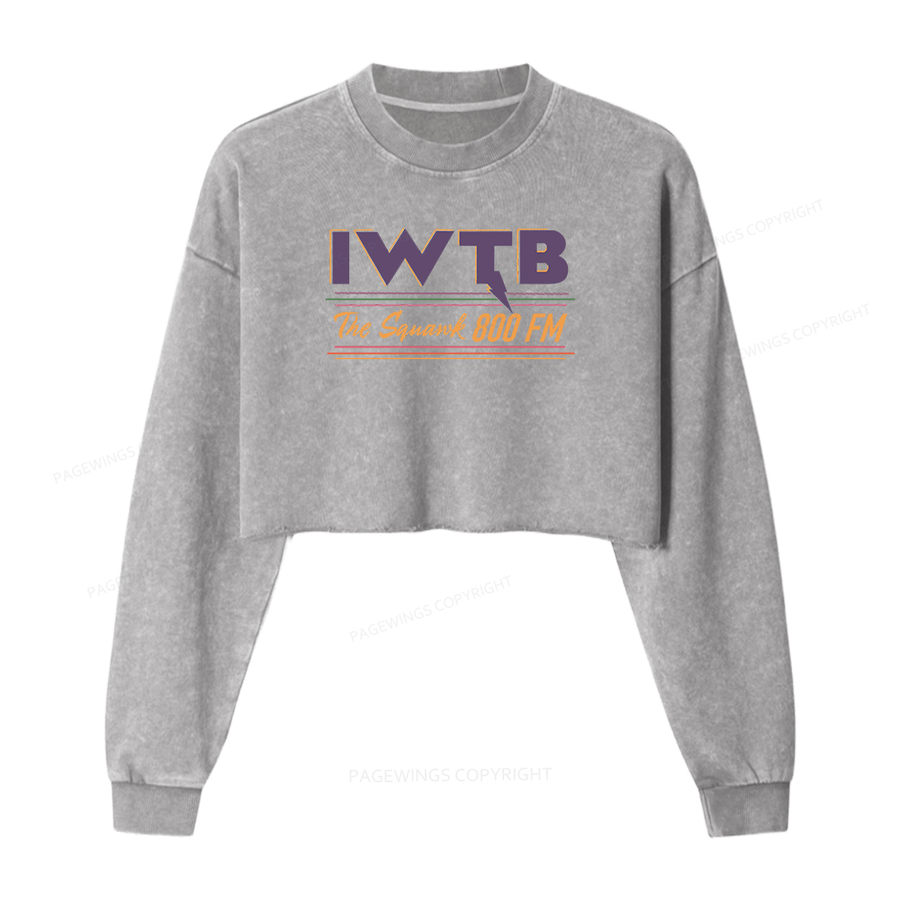 Pagewings I’m With The Banned Washed Crop Sweatshirt