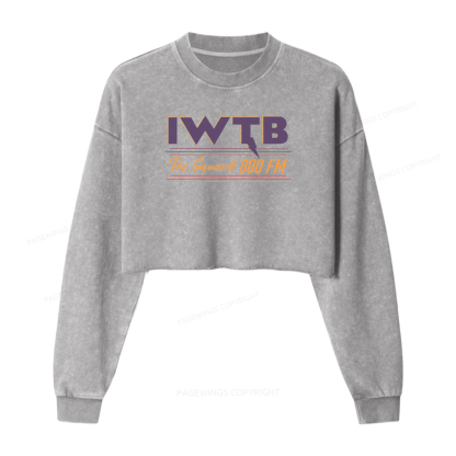 Pagewings I’m With The Banned Washed Crop Sweatshirt
