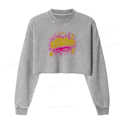 Pagewings Reward Washed Crop Sweatshirt