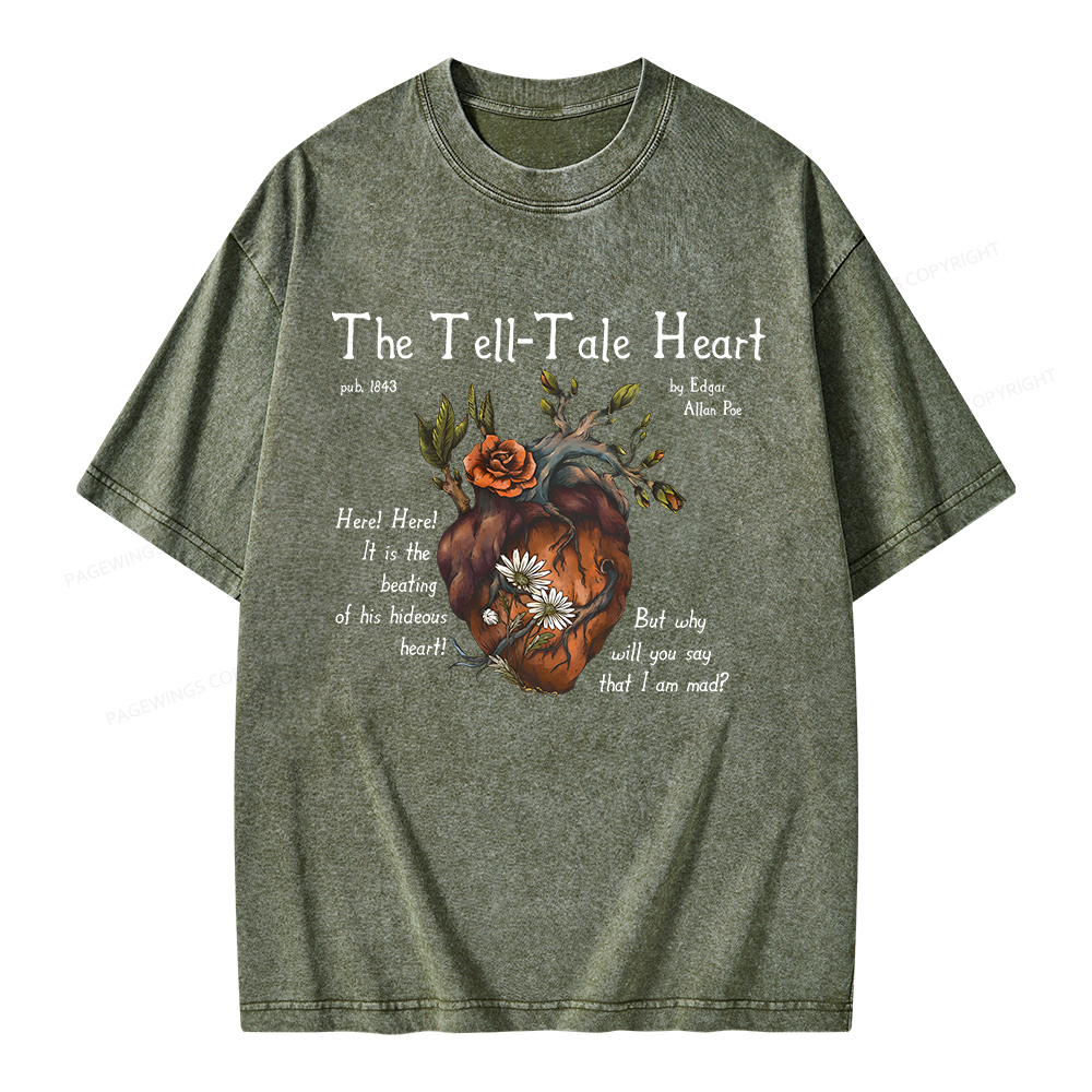 Pagewings Tale Heart Unisex Washed T-shirt