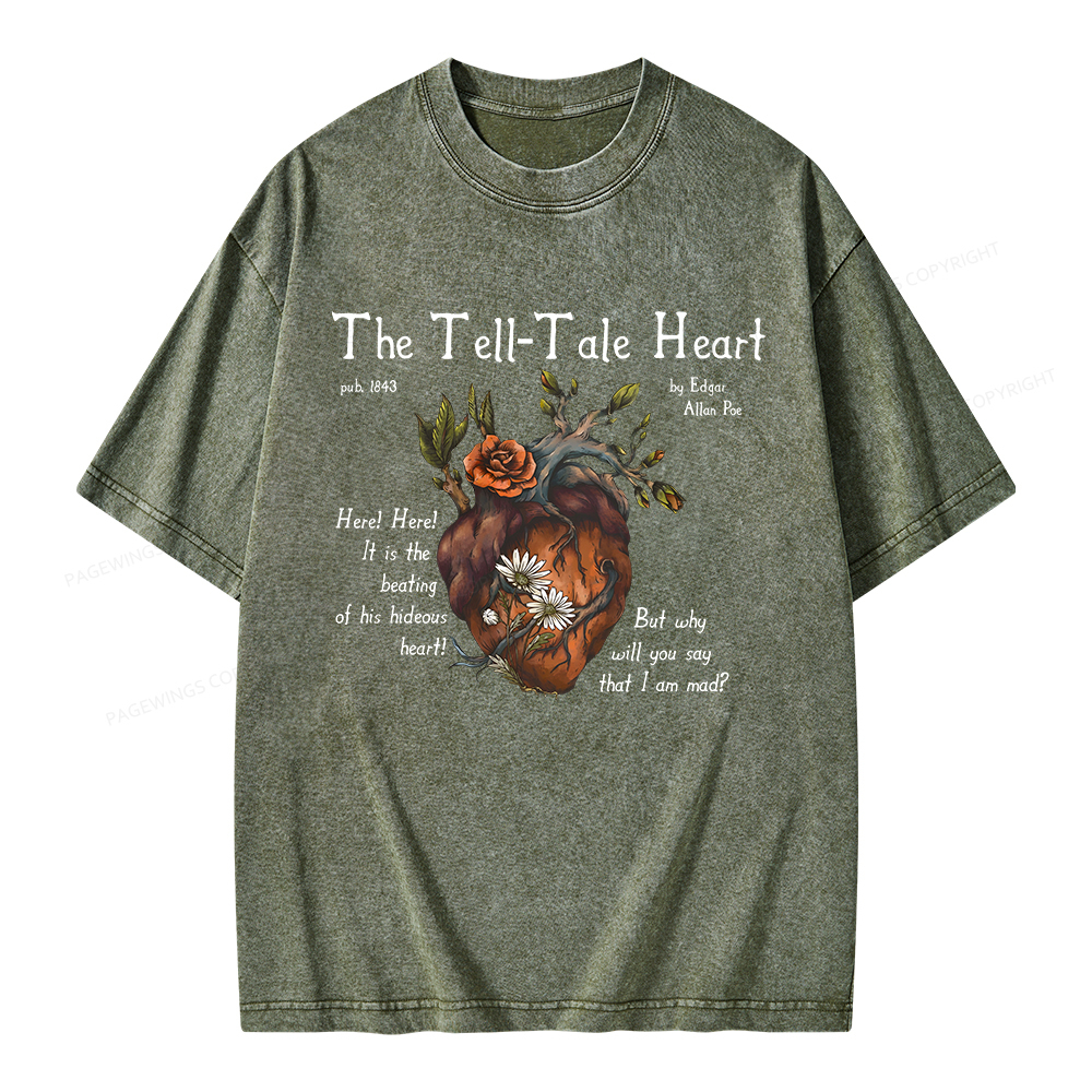 Pagewings Tale Heart Unisex Washed T-shirt