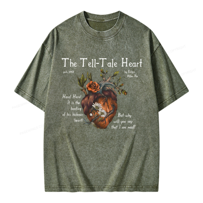 Pagewings Tale Heart Unisex Washed T-shirt