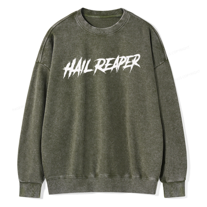 Pagewings Hail Reaper Unisex Washed Sweatshirt