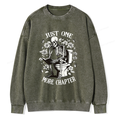 Pagewings Just One More Chapter Unisex Washed Sweatshirt