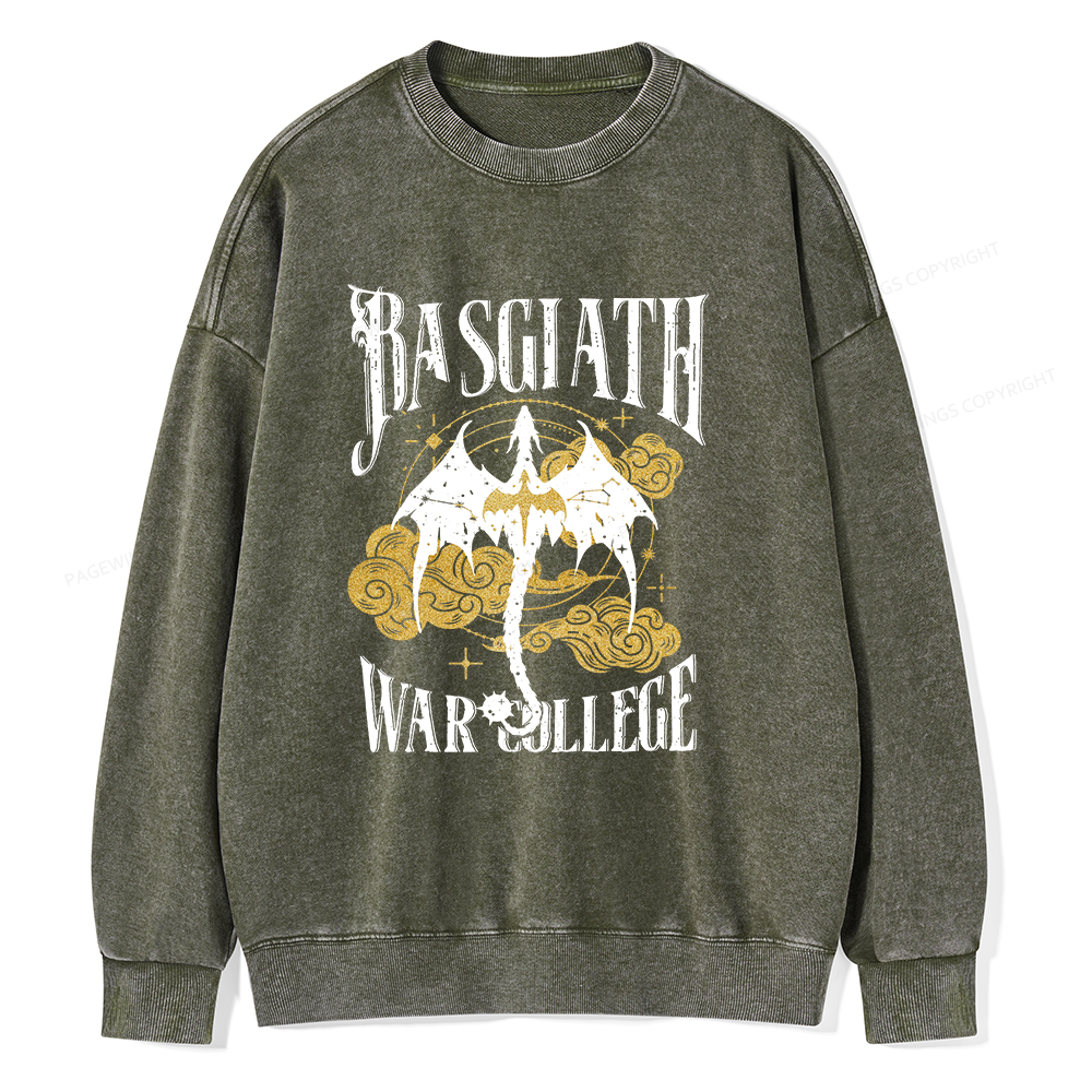 Pagewings Rasgiath Warcollege Unisex Washed Sweatshirt