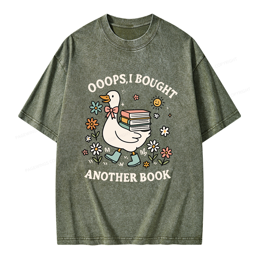 Pagewings Ooops I Bought Another Book Unisex Washed T-shirt