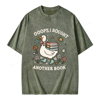 Pagewings Ooops I Bought Another Book Unisex Washed T-shirt