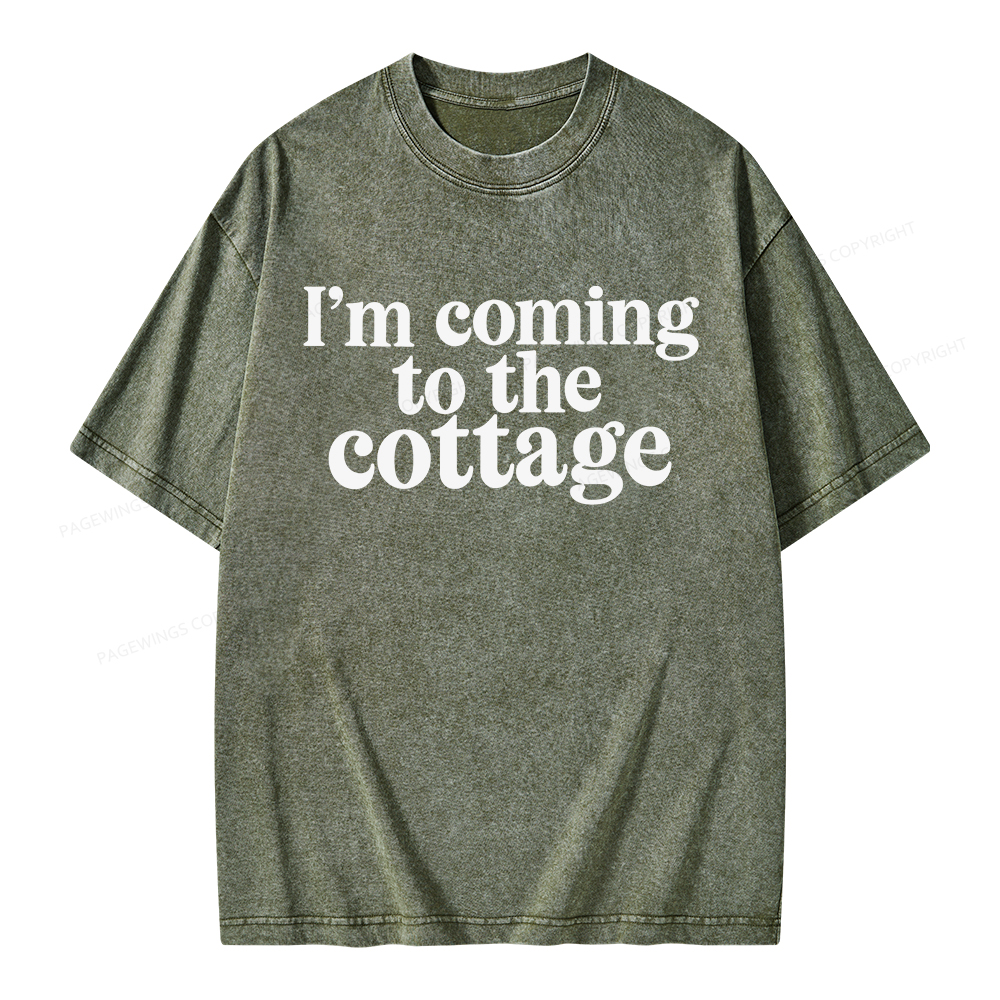 Pagewings I'm Coming To The Cottage Unisex Washed T-shirt