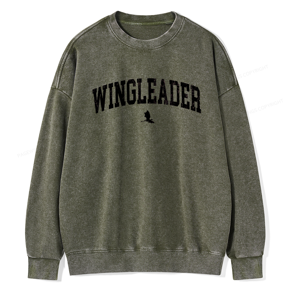 Pagewings Wingleader Unisex Washed Sweatshirt
