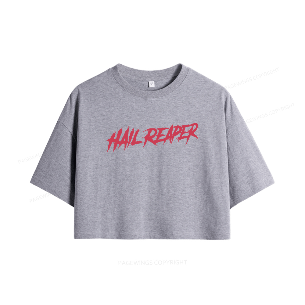 Pagewings Hail Reaper Women Crop Tops