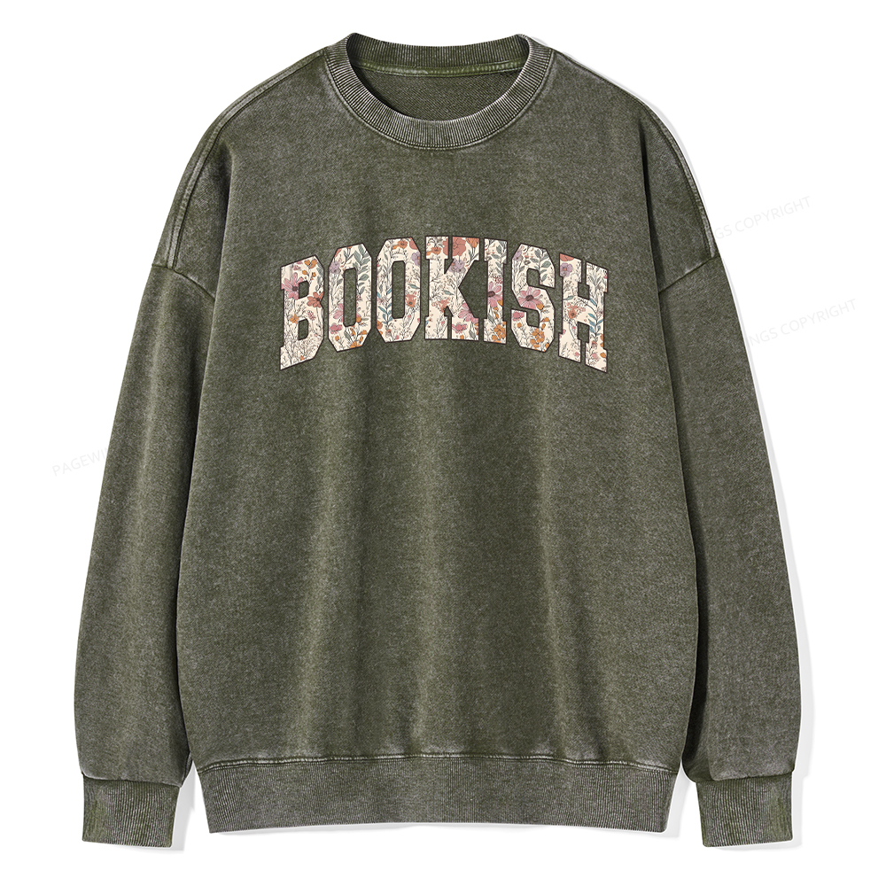 Pagewings Bookish Unisex Washed Sweatshirt