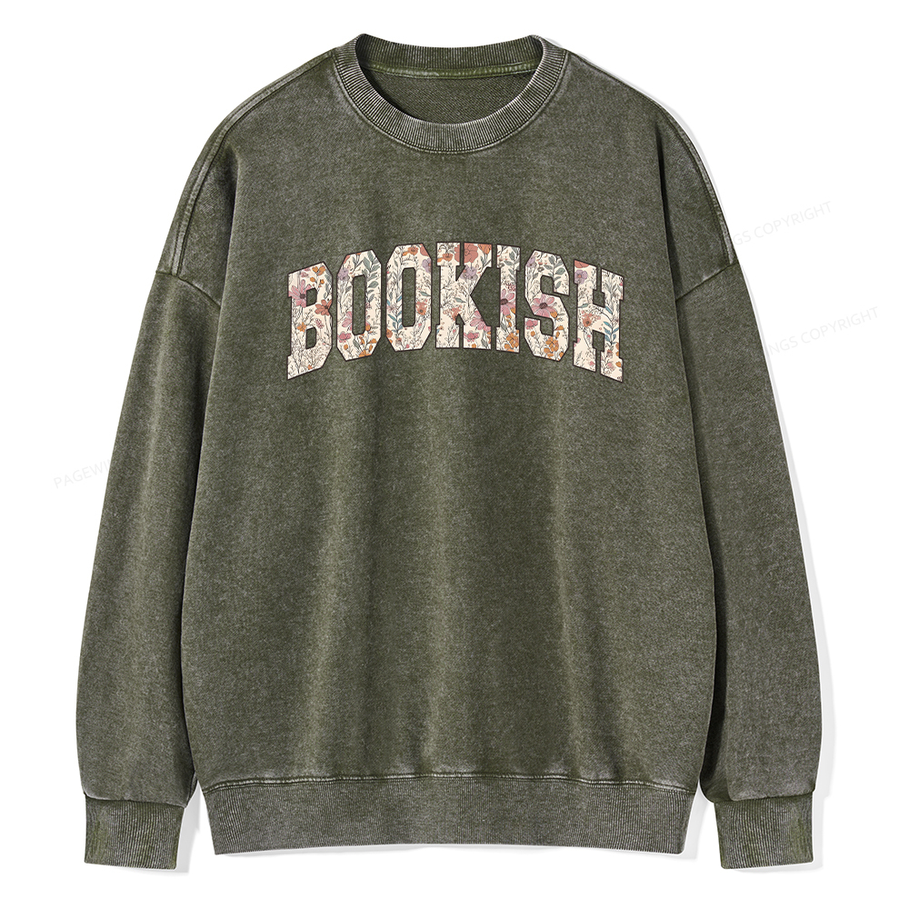 Pagewings Bookish Unisex Washed Sweatshirt