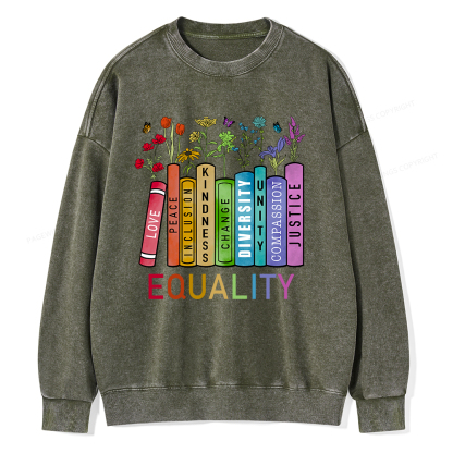 Pagewings Equal Rights Shirt Unisex Washed Sweatshirt