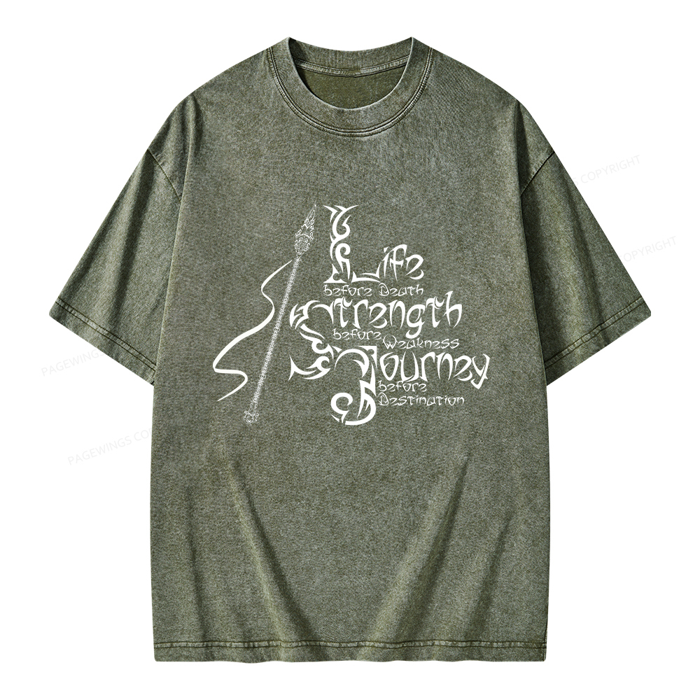 Pagewings Life Before Death Unisex Washed T-shirt