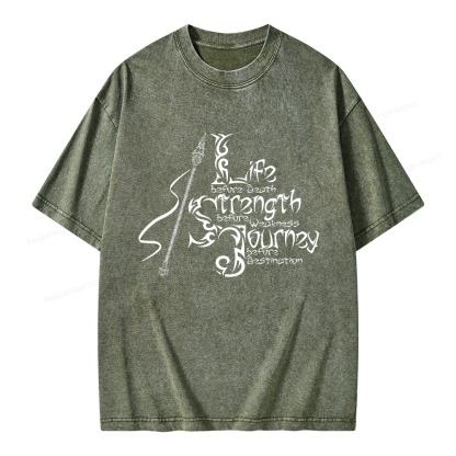 Pagewings Life Before Death Unisex Washed T-shirt