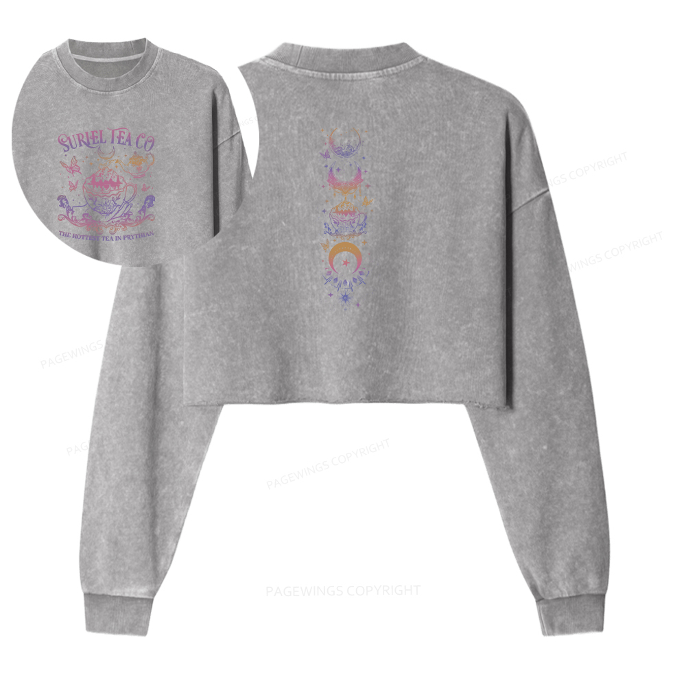 Pagewings Suriel Tea Co Washed Crop Sweatshirt