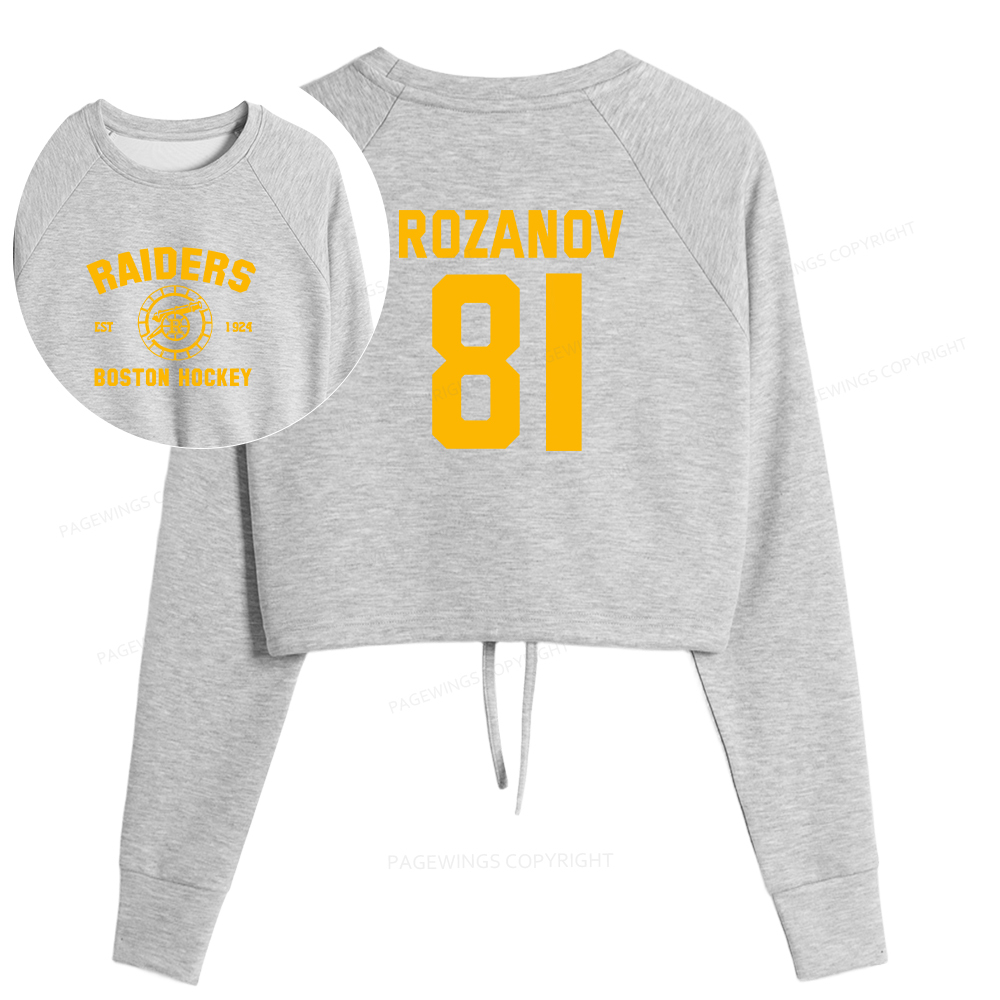 Pagewings Romance Novel Lover Cropped Sweatshirt 