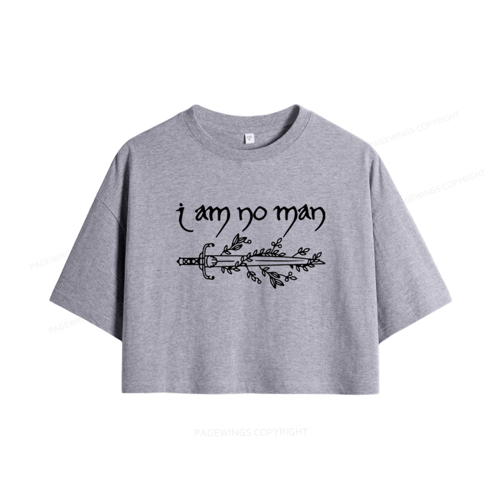 Pagewings I Am No Man Women Crop Tops