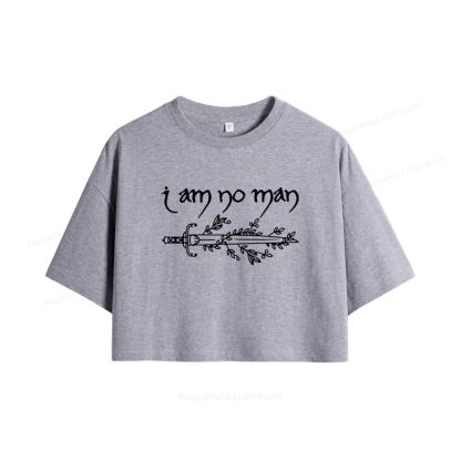 Pagewings I Am No Man Women Crop Tops