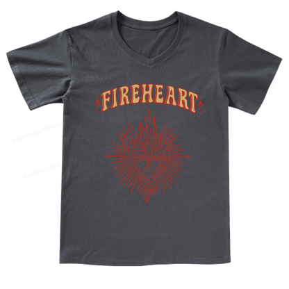 Pagewings Fireheart V-neck T-shirt