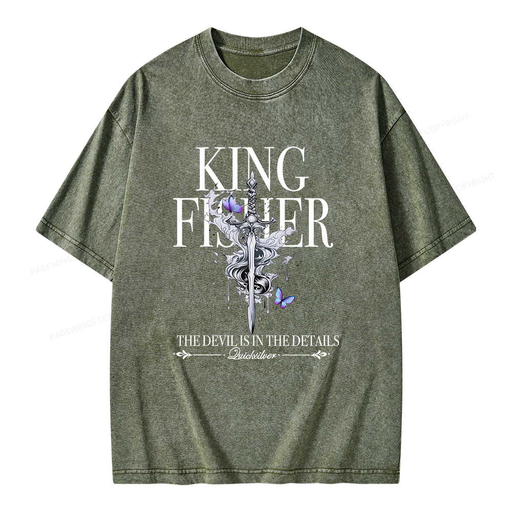 Pagewings Kingfisher Unisex Washed T-shirt