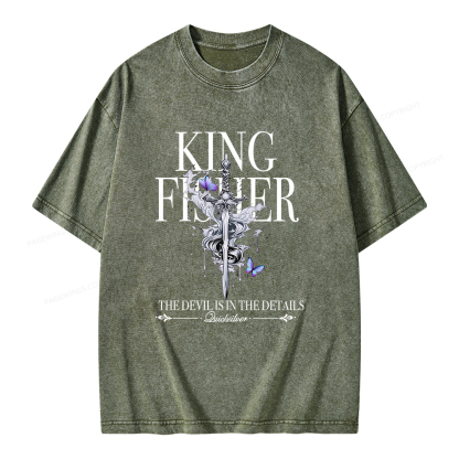 Pagewings Kingfisher Unisex Washed T-shirt