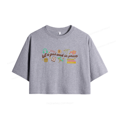 Pagewings Let a Girl Read in Peace Women Crop Tops
