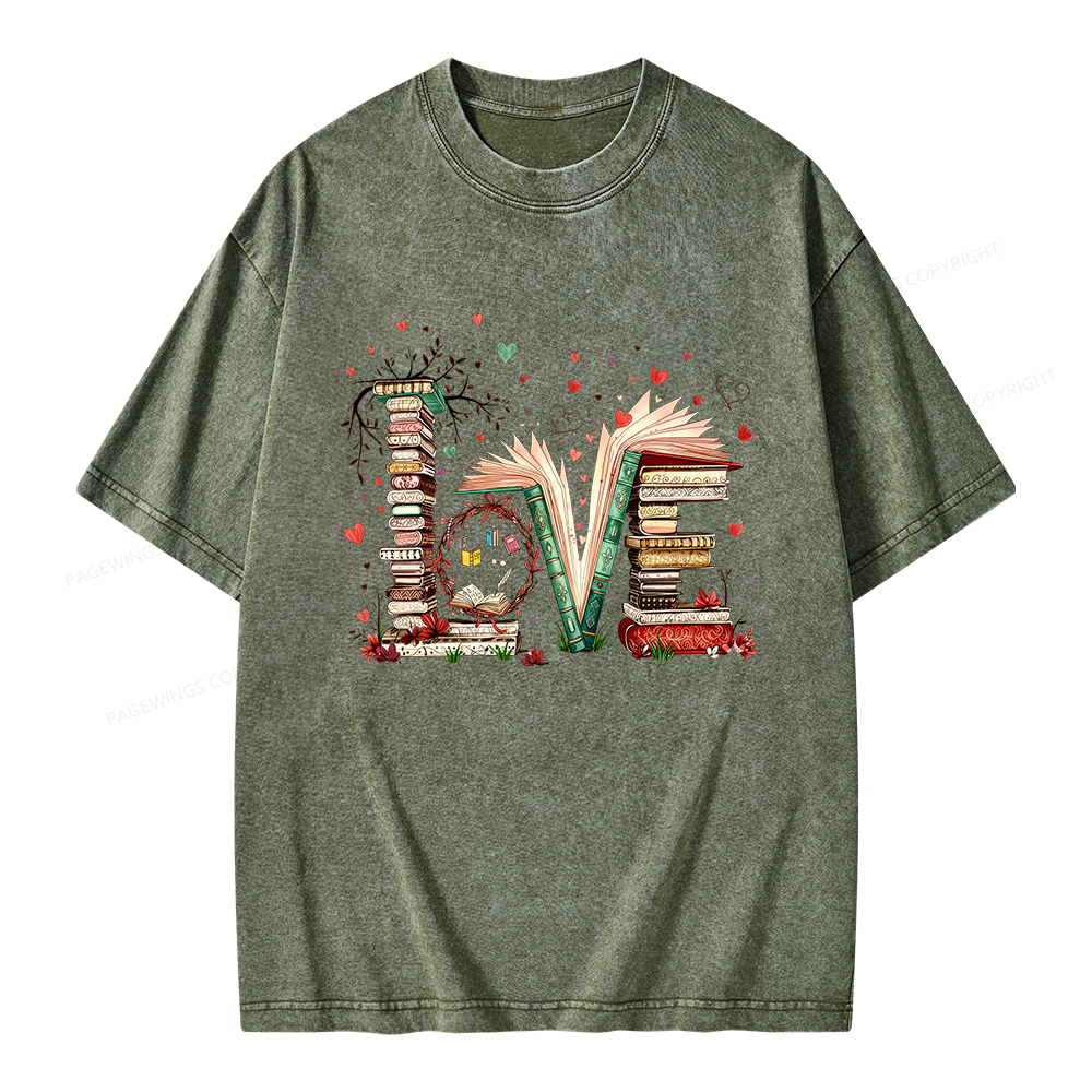 Pagewings Book Lover Unisex Washed T-shirt