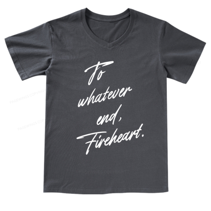 Pagewings To Whatever End Fireheart V-neck T-shirt